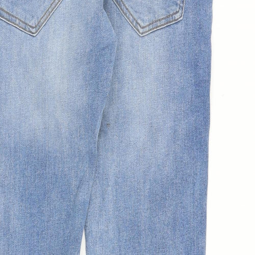 Matalan Mens Blue Cotton Skinny Jeans Size 32 in L32 in Slim Zip