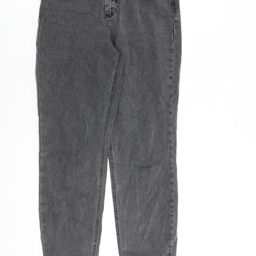 ASOS Womens Grey Cotton Straight Jeans Size 26 in L32 in Regular Zip