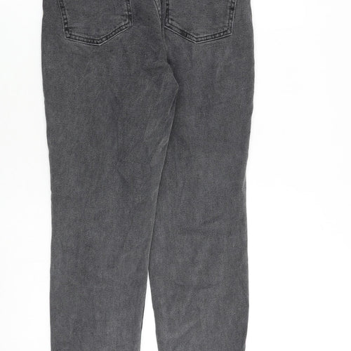 ASOS Womens Grey Cotton Straight Jeans Size 26 in L32 in Regular Zip