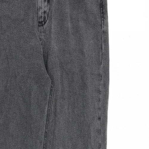 ASOS Womens Grey Cotton Straight Jeans Size 26 in L32 in Regular Zip
