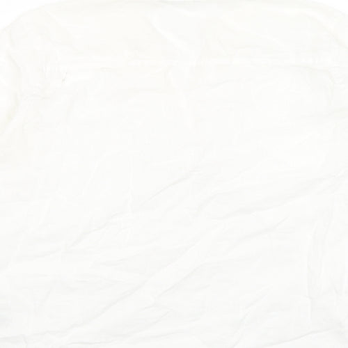 Marks and Spencer Womens Ivory Linen Basic Blouse Size 16 V-Neck