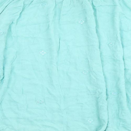 Klass Womens Green Viscose Basic Blouse Size 20 Boat Neck - Voluminous Sleeves