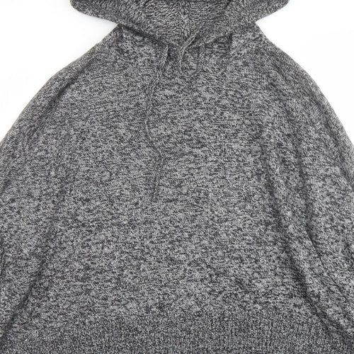 Gap Womens Grey Round Neck Nylon Pullover Jumper Size XL