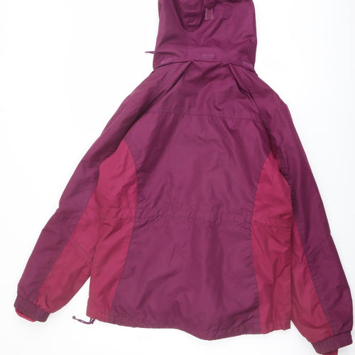 Mountain Life Womens Purple Windbreaker Jacket Size 12 Zip