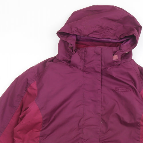 Mountain Life Womens Purple Windbreaker Jacket Size 12 Zip