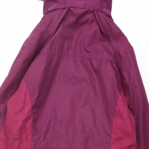 Mountain Life Womens Purple Windbreaker Jacket Size 12 Zip