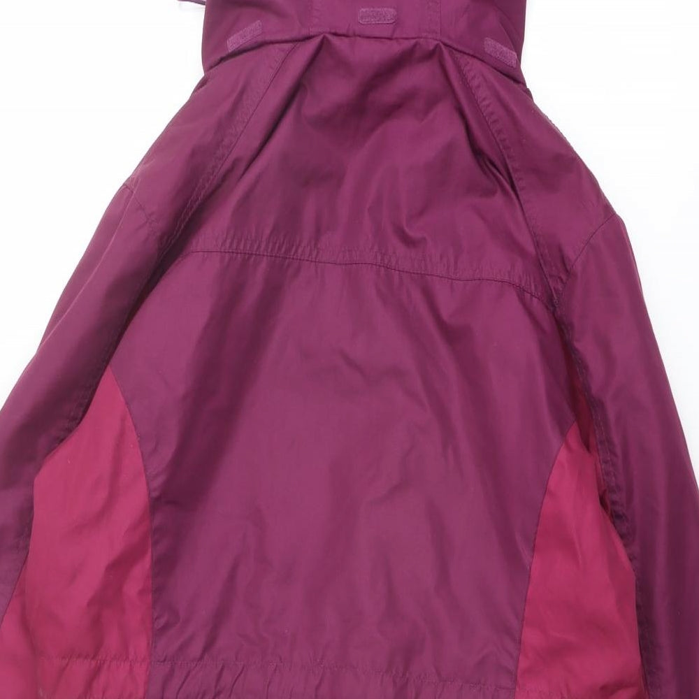 Mountain Life Womens Purple Windbreaker Jacket Size 12 Zip