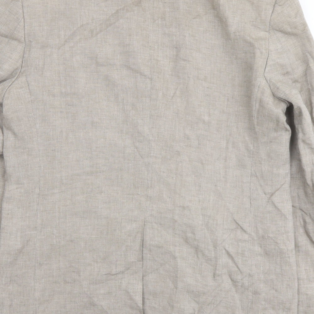 Marks and Spencer Mens Beige Linen Jacket Suit Jacket Size 38 Regular