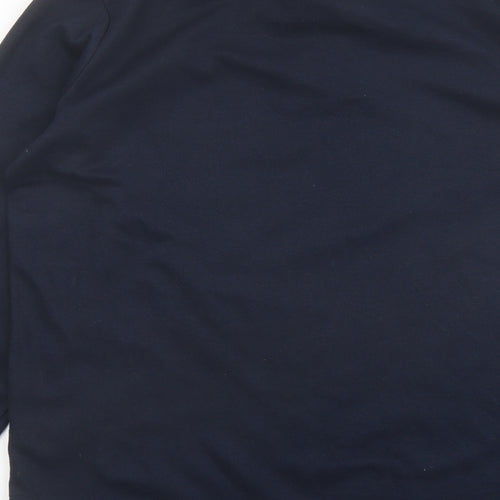 GHYUGR Mens Blue Cotton Polo Size L Collared Button