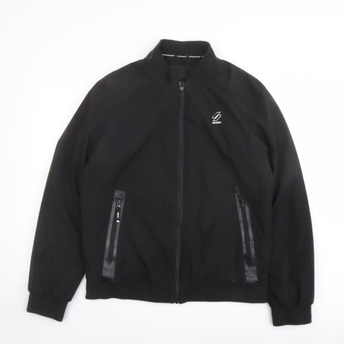 Superdry Mens Black Jacket Size L Zip