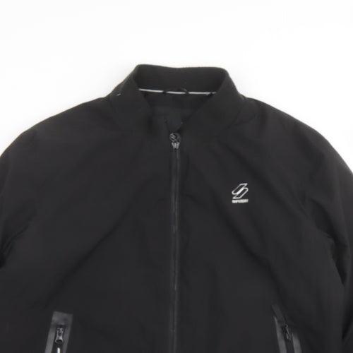Superdry Mens Black Jacket Size L Zip
