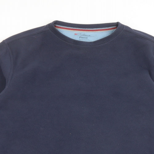 Blue Harbour Mens Blue Polyester Pullover Sweatshirt Size L