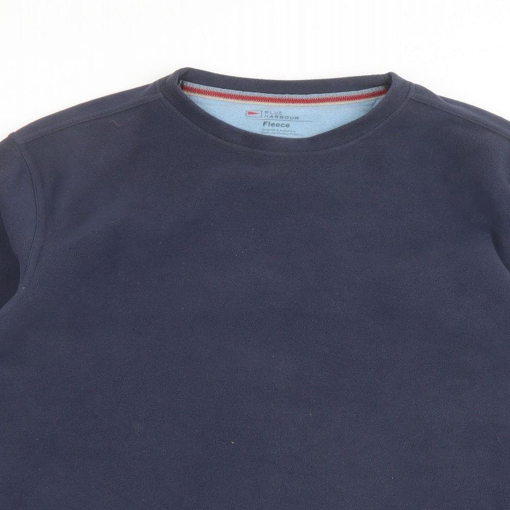 Blue Harbour Mens Blue Polyester Pullover Sweatshirt Size L