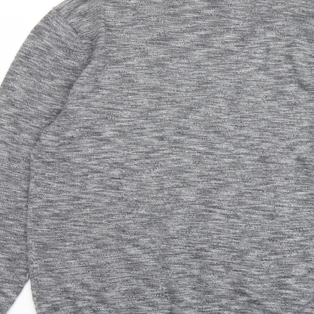 NEXT Mens Grey Round Neck Cotton Pullover Jumper Size L Long Sleeve
