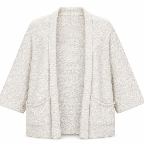 Mango Womens Beige V-Neck Acrylic Cardigan Jumper Size S