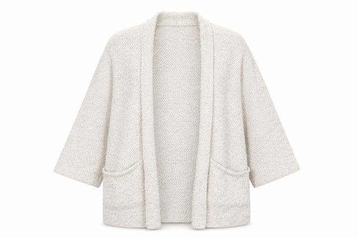 Mango Womens Beige V-Neck Acrylic Cardigan Jumper Size S