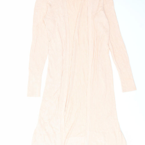 Oasis Womens Pink V-Neck Viscose Cardigan Jumper Size M