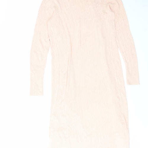 Oasis Womens Pink V-Neck Viscose Cardigan Jumper Size M