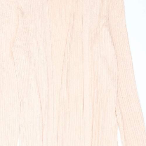 Oasis Womens Pink V-Neck Viscose Cardigan Jumper Size M