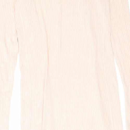 Oasis Womens Pink V-Neck Viscose Cardigan Jumper Size M