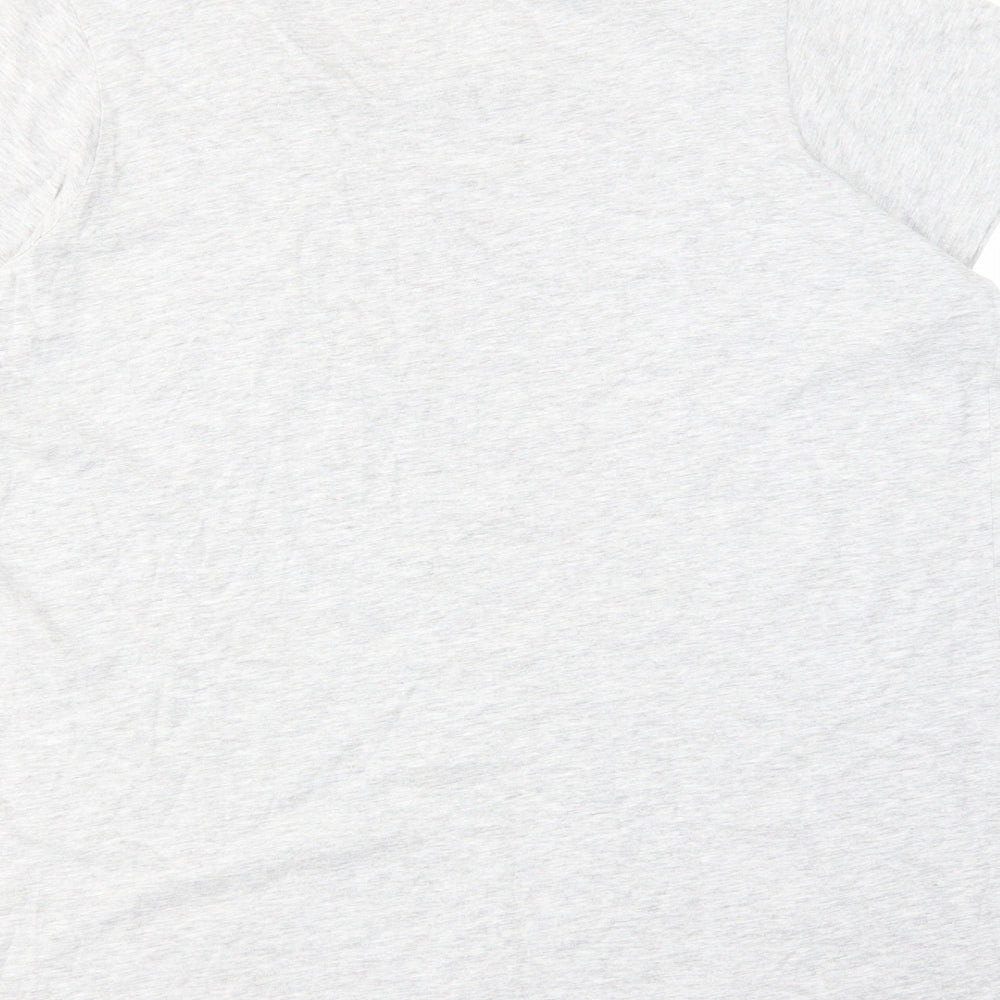 Yours Womens Grey Cotton Basic T-Shirt Size 20 Round Neck