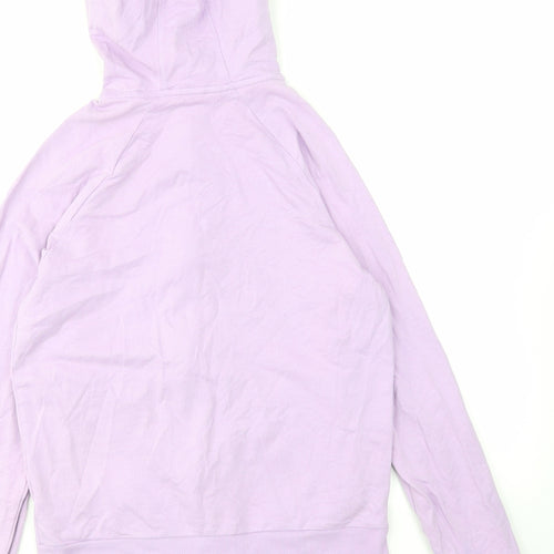 GOOD MOVE Womens Purple Cotton Full Zip Hoodie Size 10 Zip
