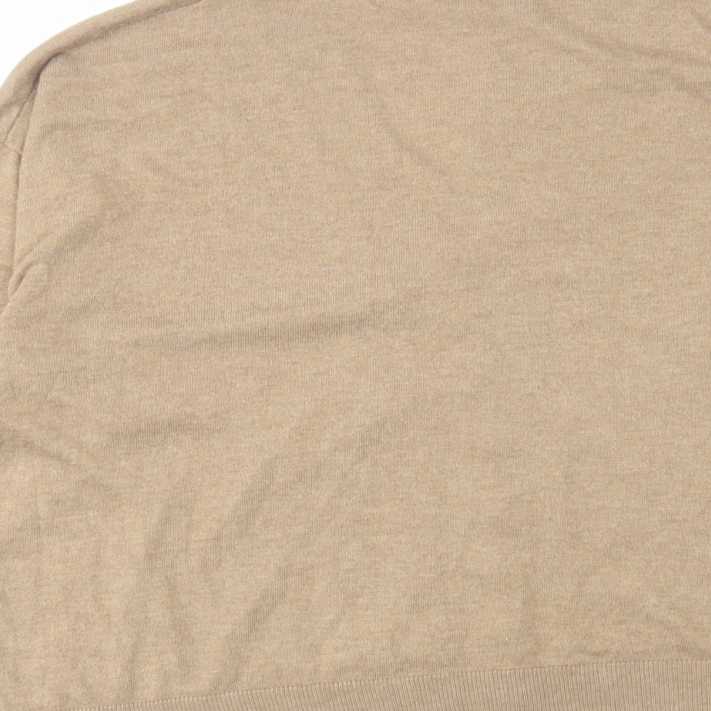 NEXT Womens Brown V-Neck Viscose Cardigan Jumper Size S