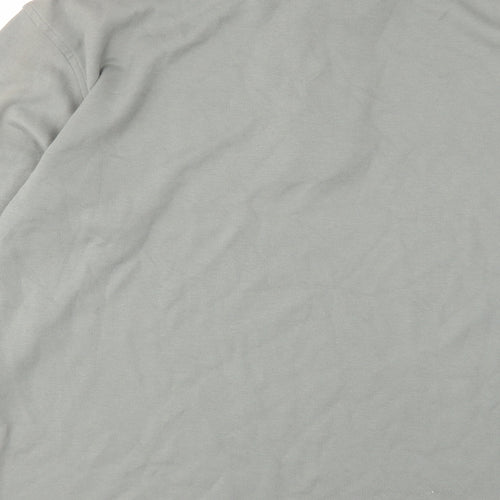 St Michael Mens Grey Cotton Polo Size S Collared Button