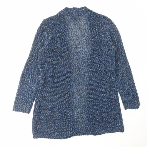 Per Una Womens Blue V-Neck Cotton Cardigan Jumper Size 14