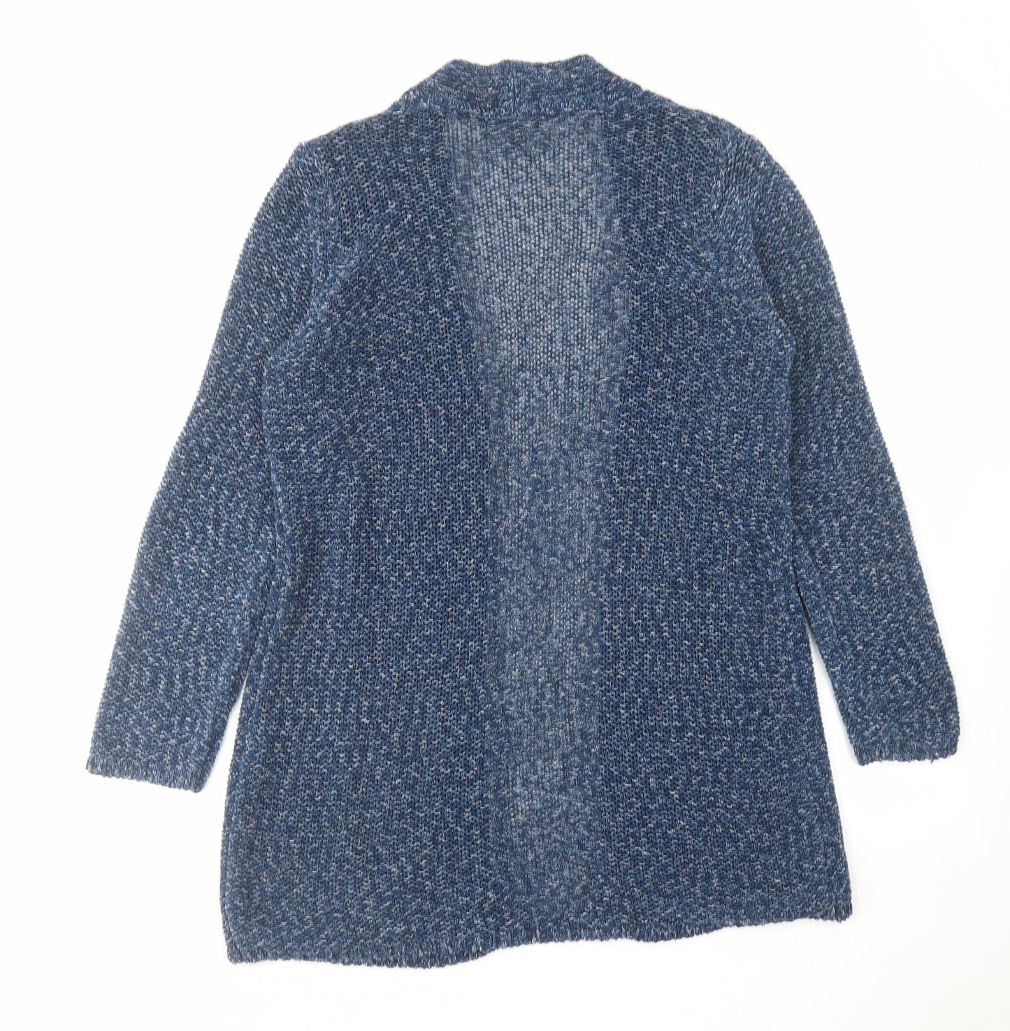 Per Una Womens Blue V-Neck Cotton Cardigan Jumper Size 14