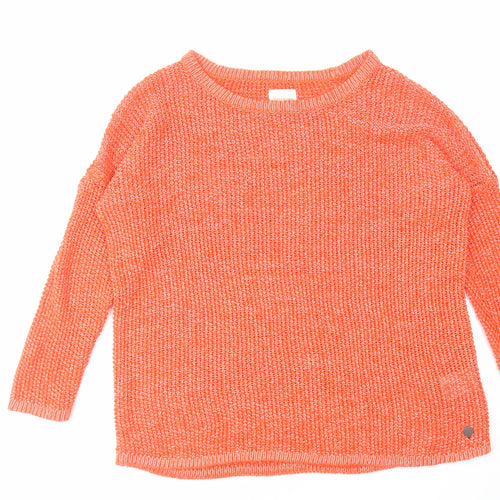 Peppercorn Womens Red Round Neck Acrylic Pullover Jumper Size M