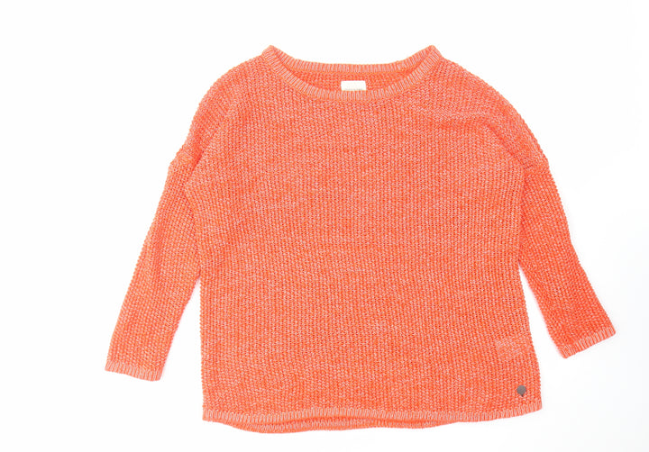 Peppercorn Womens Red Round Neck Acrylic Pullover Jumper Size M