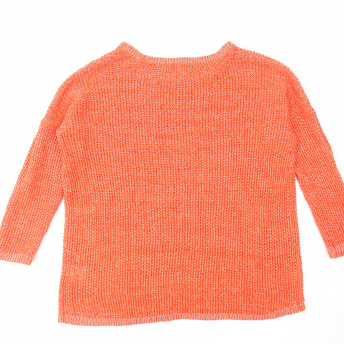 Peppercorn Womens Red Round Neck Acrylic Pullover Jumper Size M
