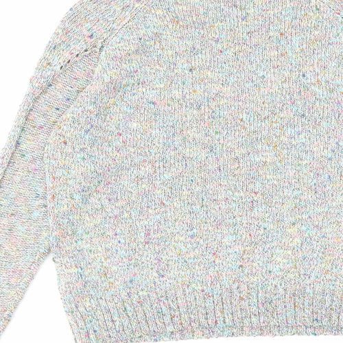 Indigo Womens Multicoloured Round Neck Cotton Pullover Jumper Size 12