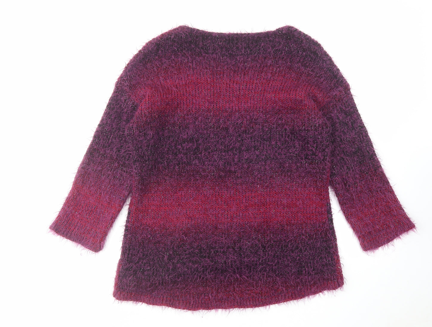 Roman Womens Pink Round Neck Polyamide Pullover Jumper Size 14