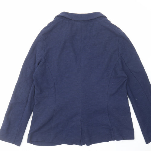 New Look Womens Blue Jacket Size 16 Button