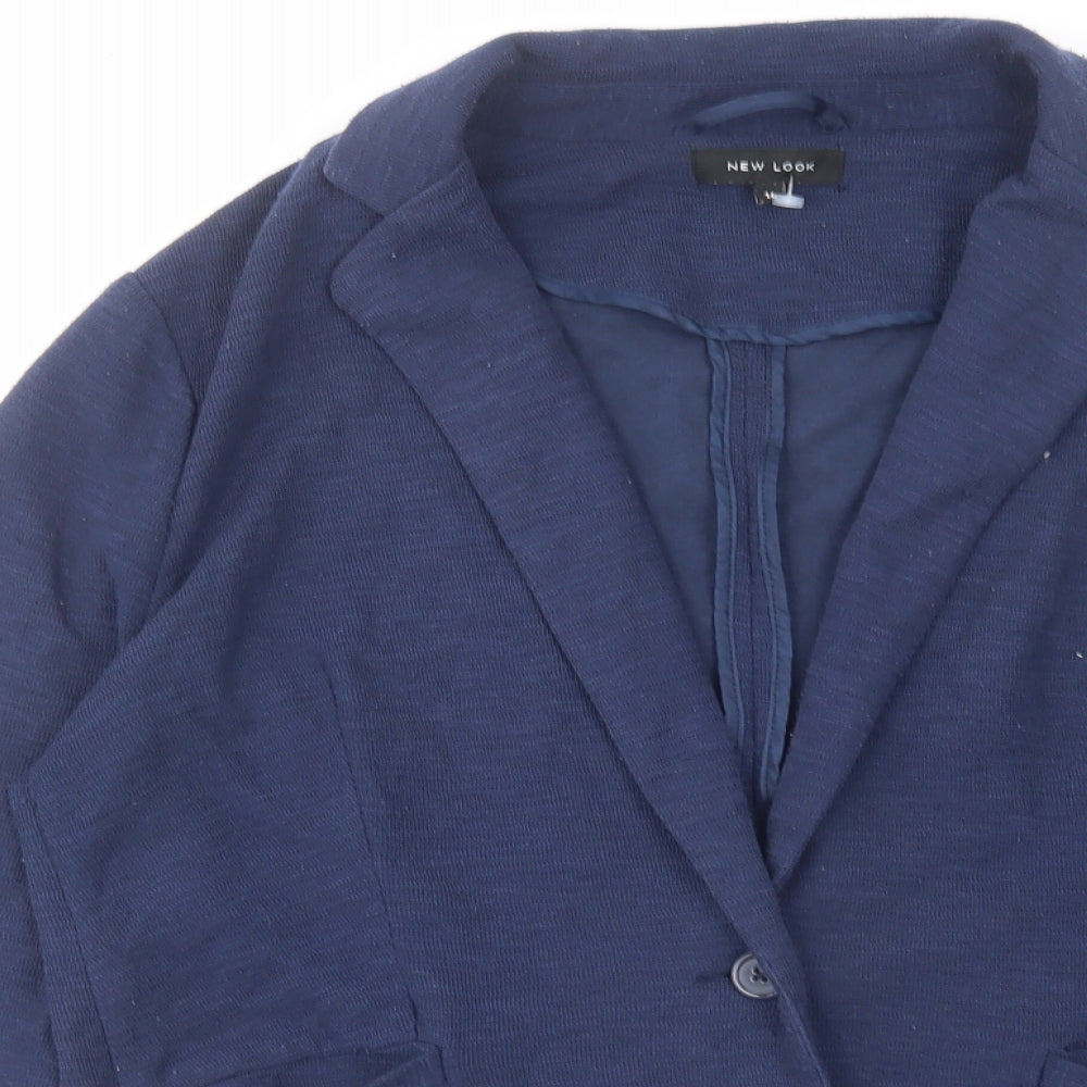 New Look Womens Blue Jacket Size 16 Button