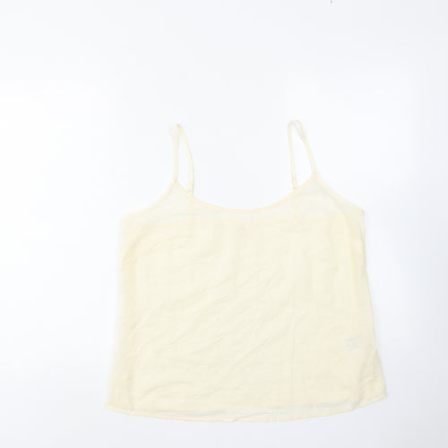 Per Una Womens Ivory Cotton Camisole Tank Size 12 Scoop Neck