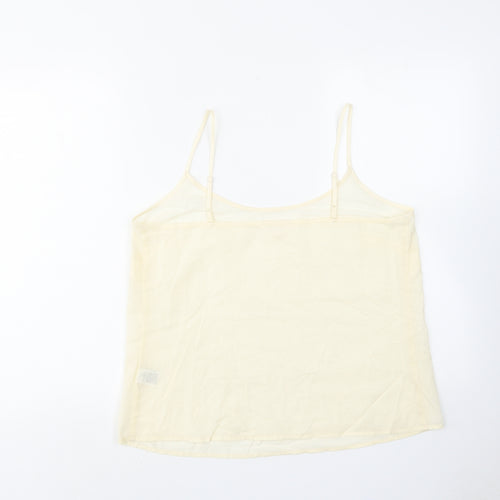 Per Una Womens Ivory Cotton Camisole Tank Size 12 Scoop Neck