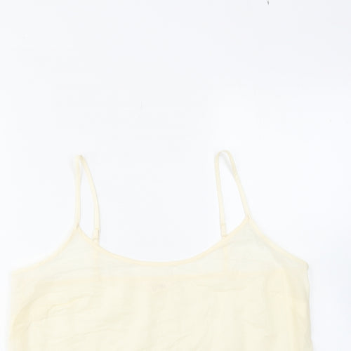 Per Una Womens Ivory Cotton Camisole Tank Size 12 Scoop Neck