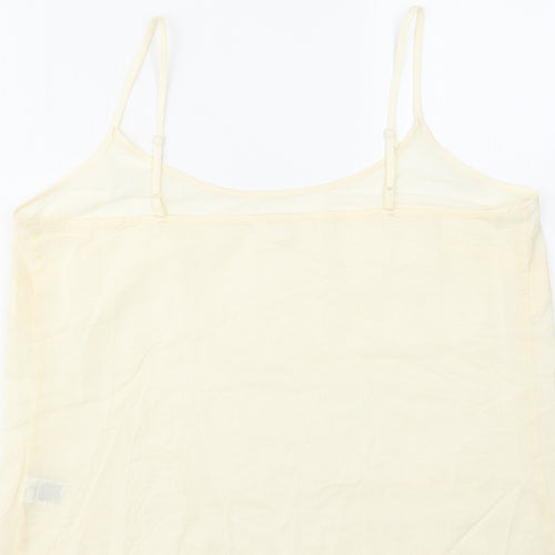 Per Una Womens Ivory Cotton Camisole Tank Size 12 Scoop Neck