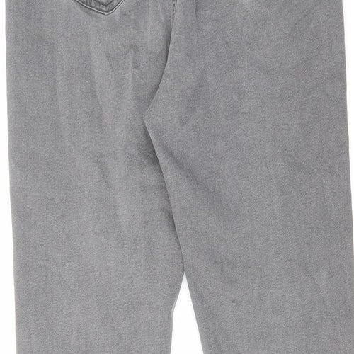 Marks and Spencer Womens Grey Cotton Jegging Jeans Size 14 L26 in Regular Zip