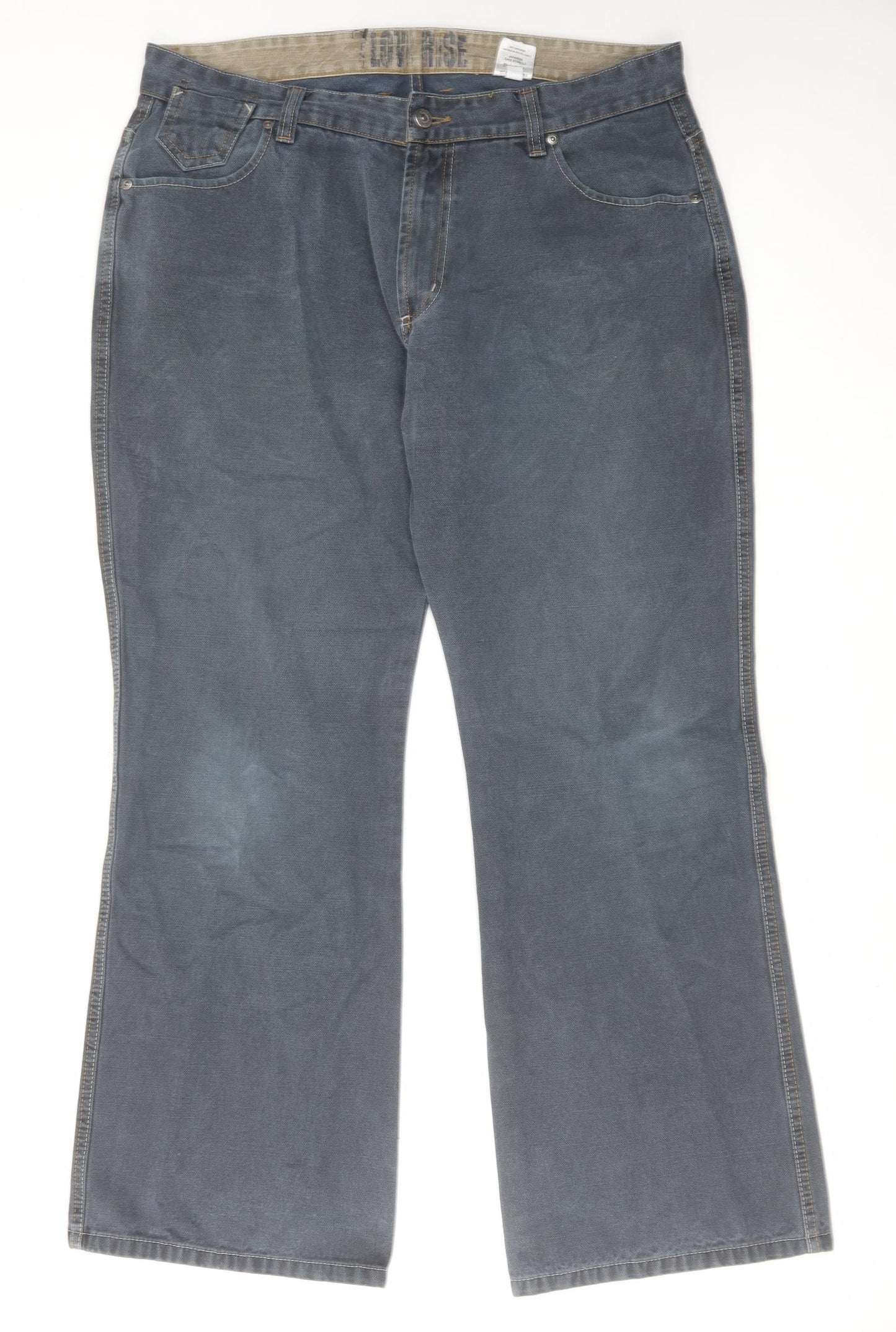 NEXT Mens Blue Cotton Bootcut Jeans Size 38 in L31 in Regular Zip