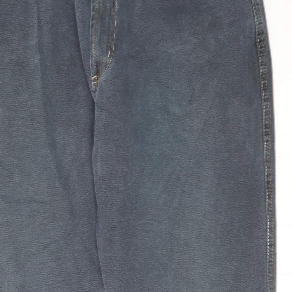 NEXT Mens Blue Cotton Bootcut Jeans Size 38 in L31 in Regular Zip