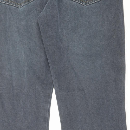 NEXT Mens Blue Cotton Bootcut Jeans Size 38 in L31 in Regular Zip