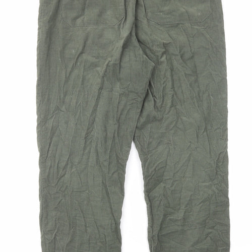 Hush Womens Green Cotton Jogger Trousers Size 6 L27 in Regular Drawstring