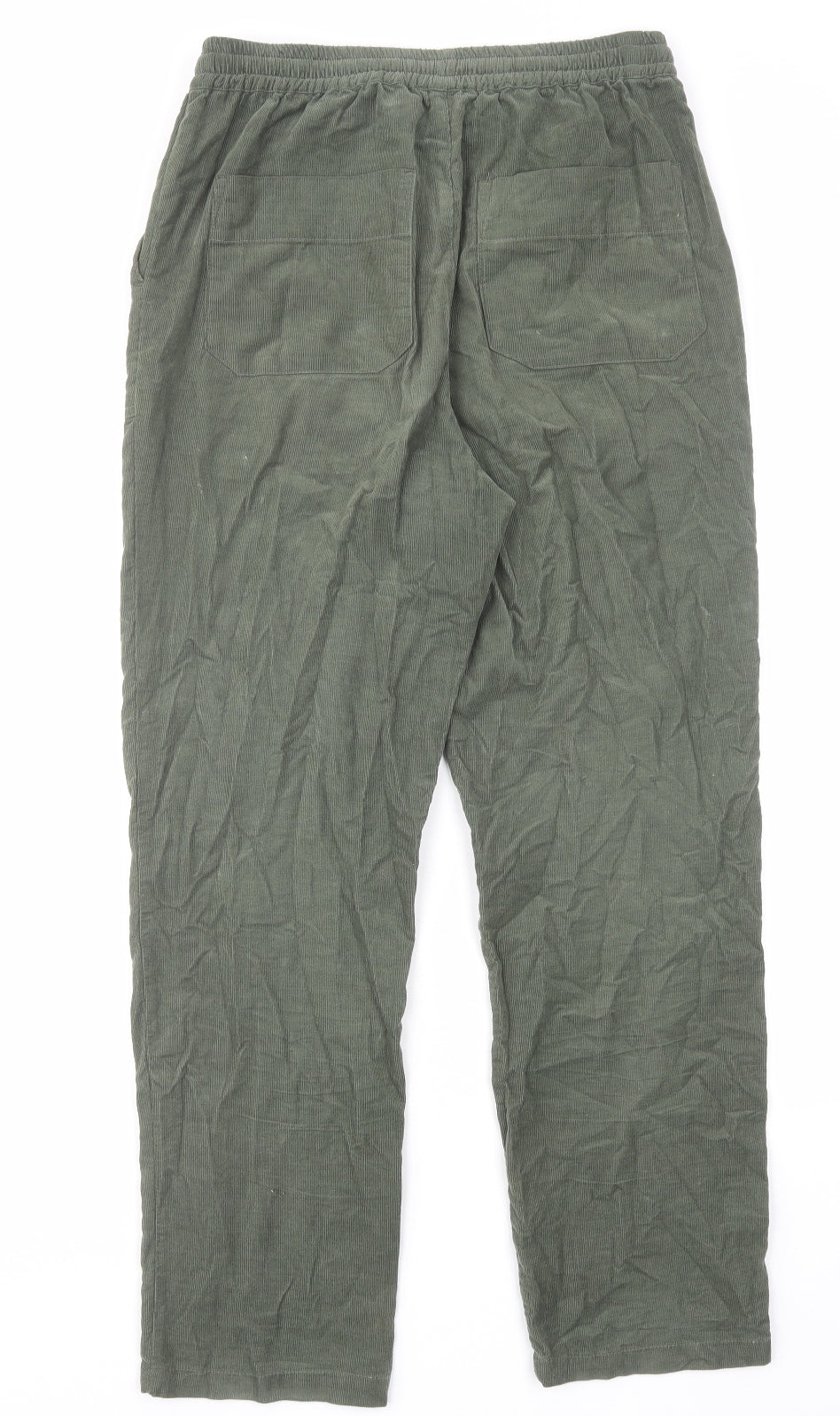 Hush Womens Green Cotton Jogger Trousers Size 6 L27 in Regular Drawstring
