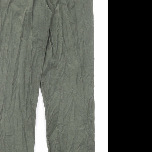 Hush Womens Green Cotton Jogger Trousers Size 6 L27 in Regular Drawstring