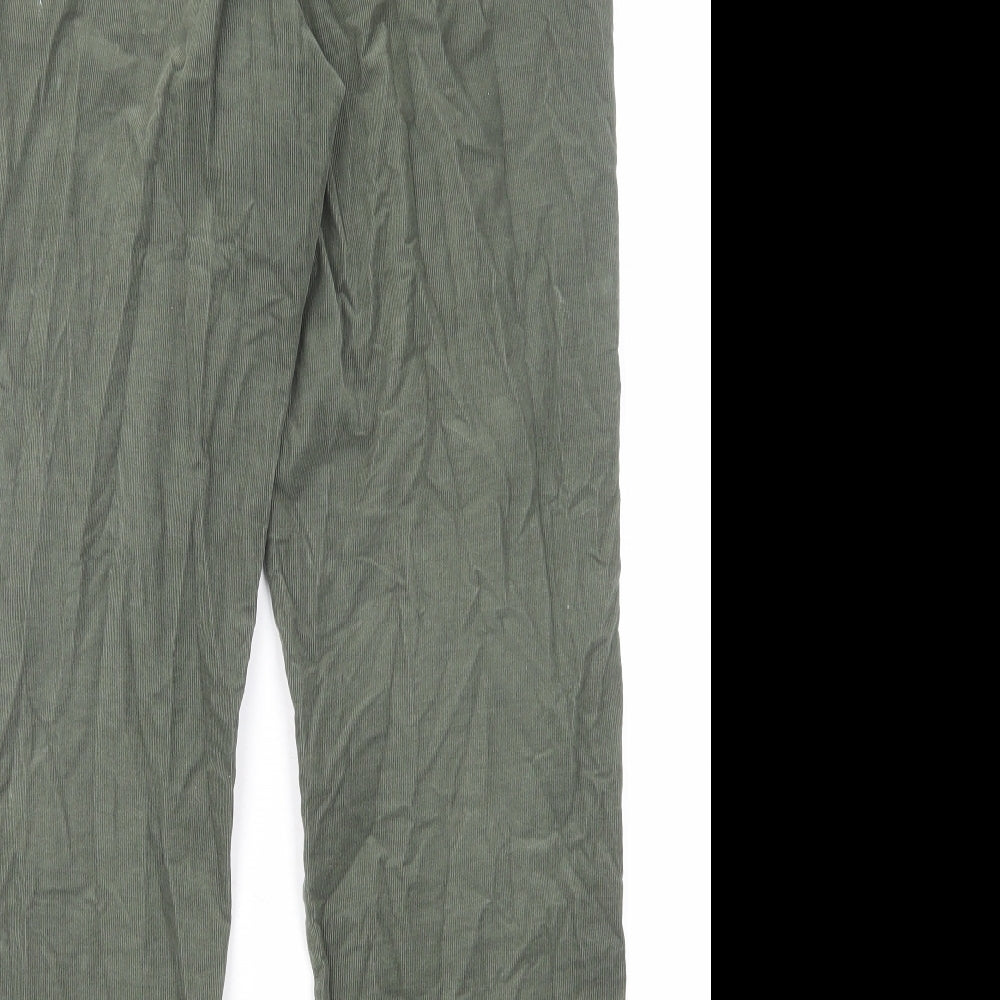 Hush Womens Green Cotton Jogger Trousers Size 6 L27 in Regular Drawstring