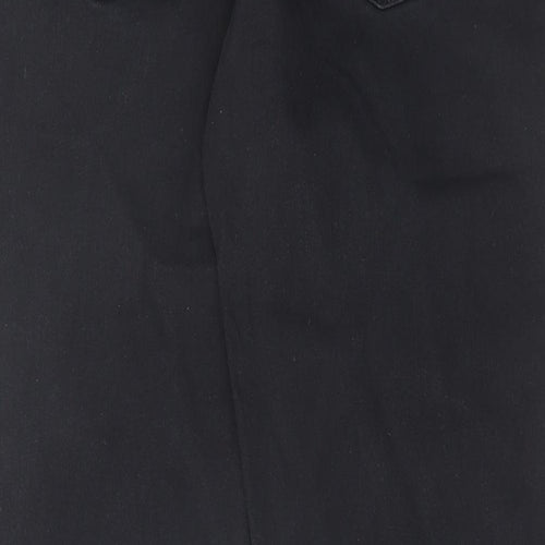 NEXT Mens Black Cotton Straight Jeans Size 32 in L31 in Regular Zip